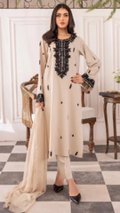 Mirana Unstitched 3 piece lawn Embroidered suit D619