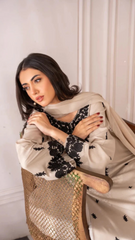 Mirana Unstitched 3 piece lawn Embroidered suit D619