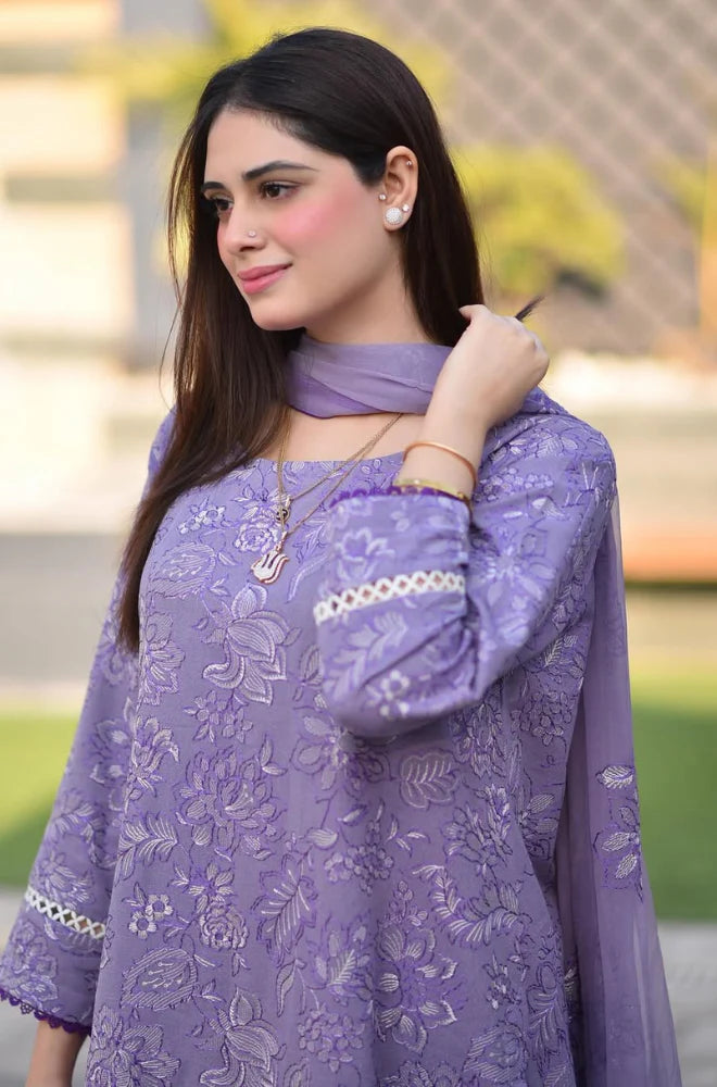 Breeze- 3PC Lawn Embroidered Suit - DS0105