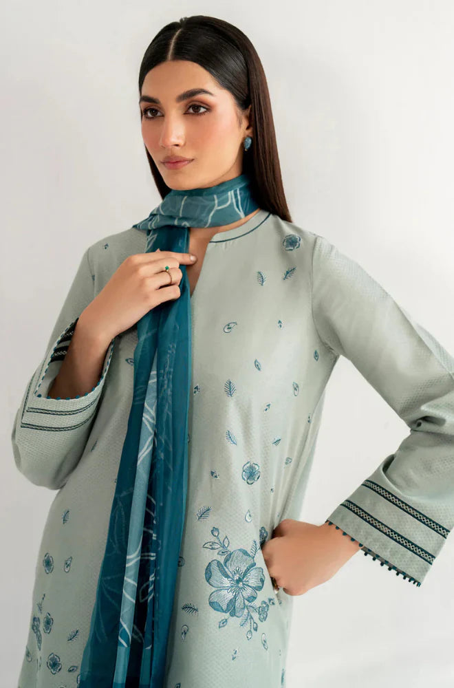 Jazmin - 3PC Lawn Embroidered Dress - DS0076