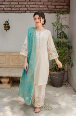 Kastoor Unstitched 3 piece lawn Embroidered suit D578