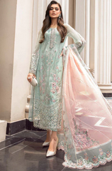 Maria.B Unstitched 3 piece lawn Embroidered suit D582