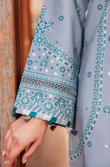 Farasha Unstitched 3 piece lawn Embroidered suit D572